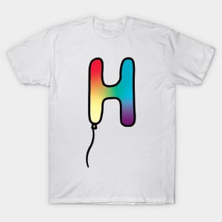 Initial Monogram Balloon Letter H T-Shirt